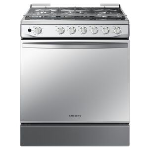 Samsung Cocina A Gas Con 5 Quemadores Con Quemador De Triple Potencia Color Silver Mirror